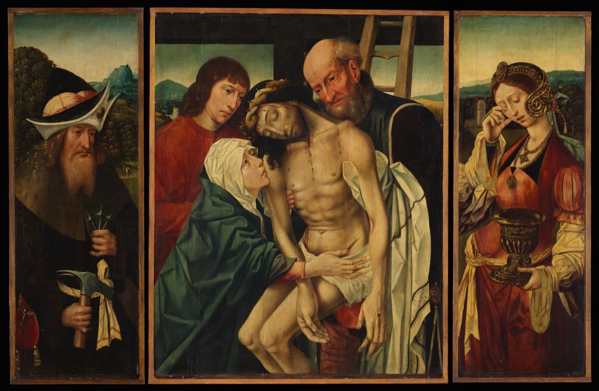 Station 13: Jesus is taken down from the cross - Master of the Holy Blood triptych of the Deposition